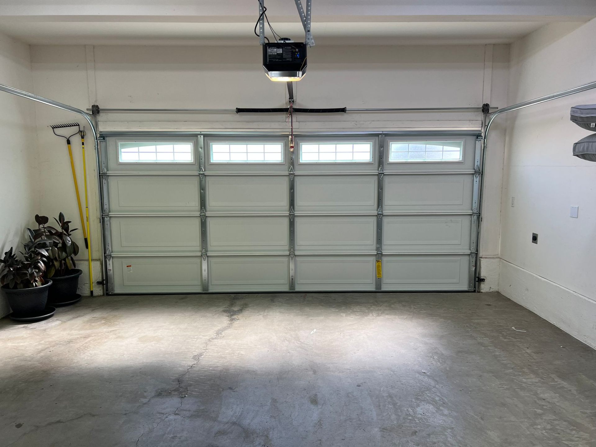 Residential garage door with overhead opener installed by Al's Automatic Gate in Marin County
