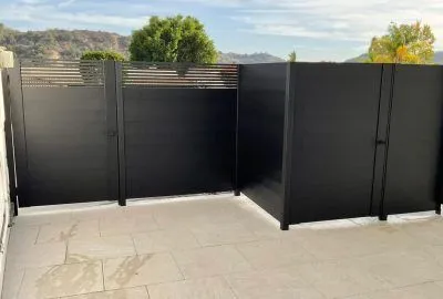 Privacy driveway gate at a Larkspur home