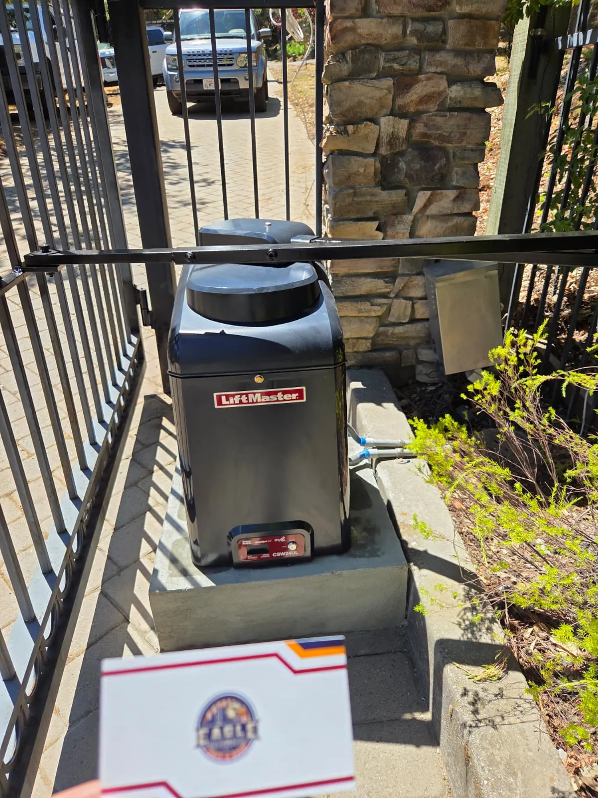 LiftMaster-style gate operator serviced in Marin County